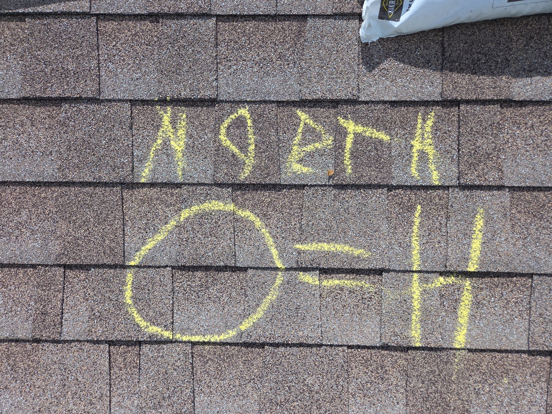 Hail damage marked and documented by 3Lotus for an insurance claim