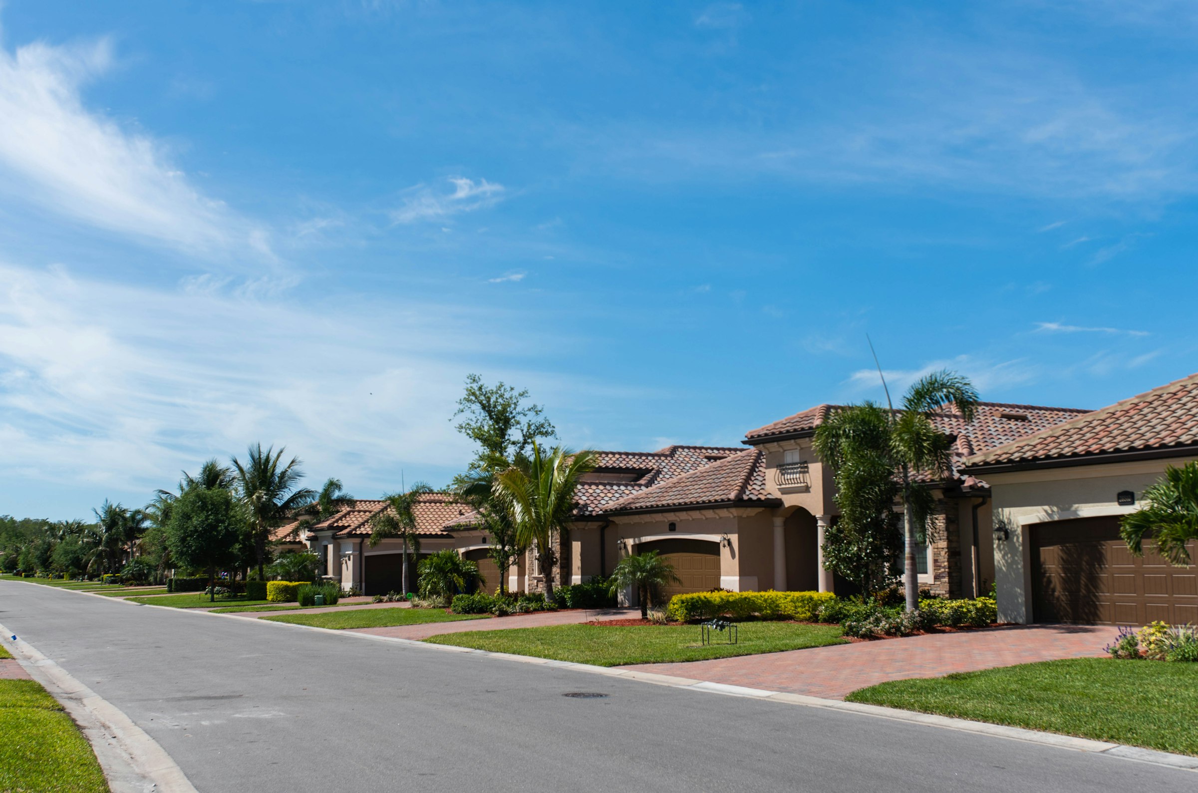 Tile roof homes finish example, Florida